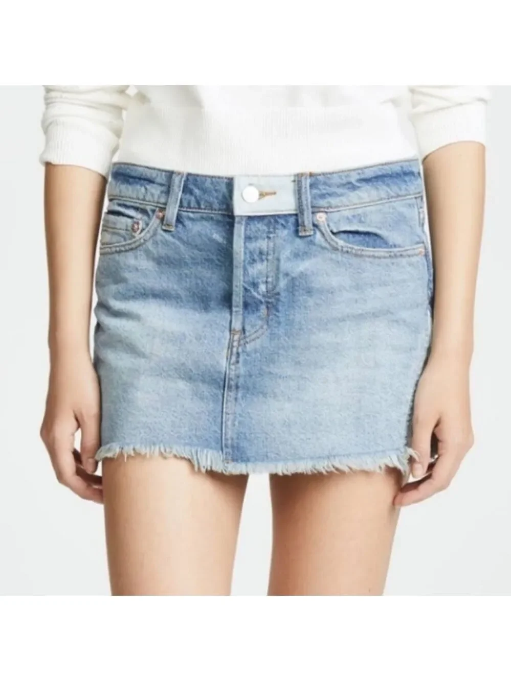 Free People WE THE FREE PATCHED DENIM MINI SKIRT size 26